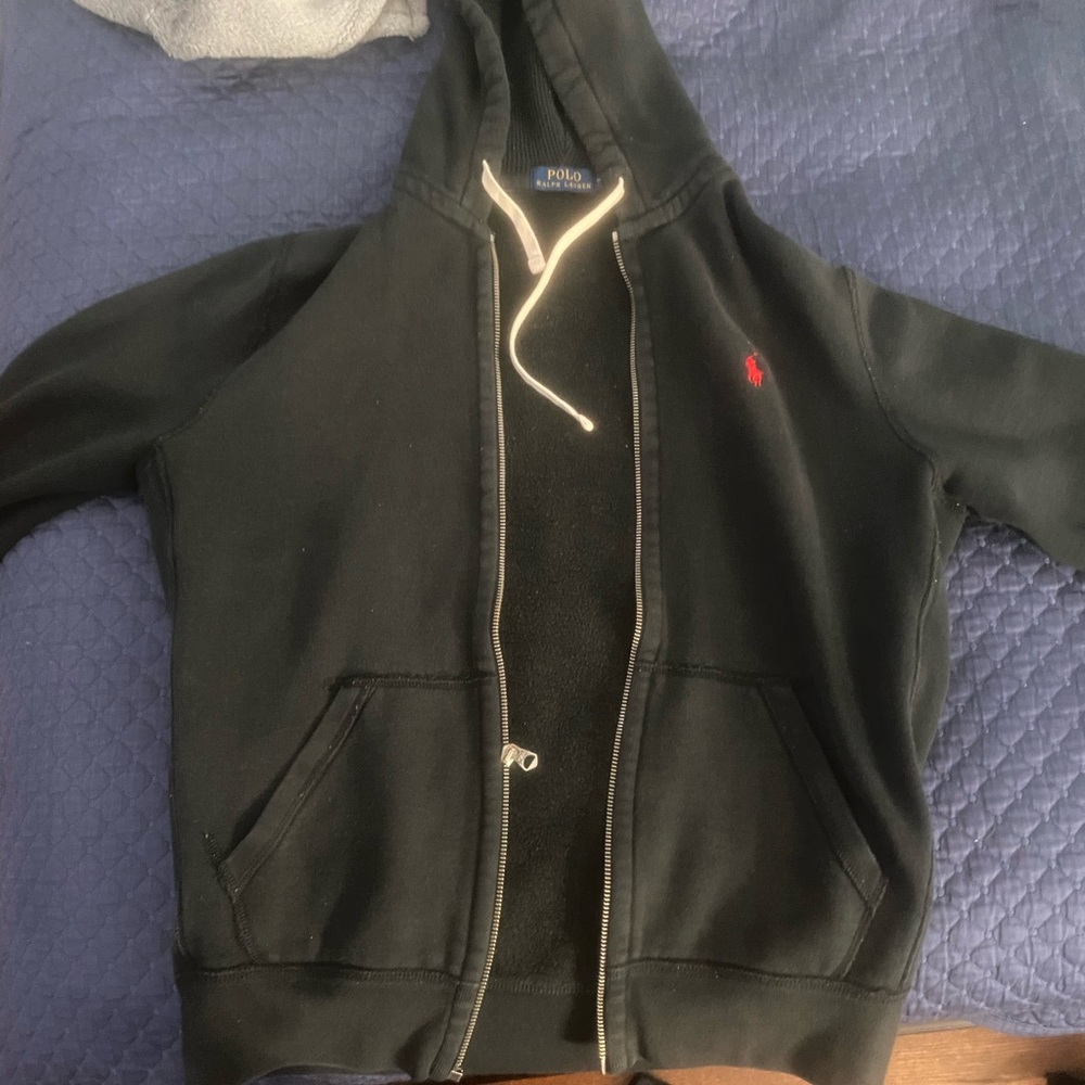 polo zip up hoodie